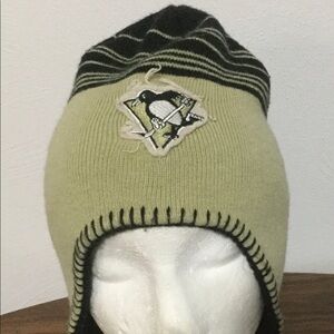 𝅺pittsburgh Penguins Beanie Knit Hat w/ Tassel Cap